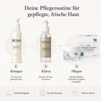 MOnB Pflegeroutine mit Reinigungsmilch, Gesichtstonic und Marine Collagen Complex Cream Fine.