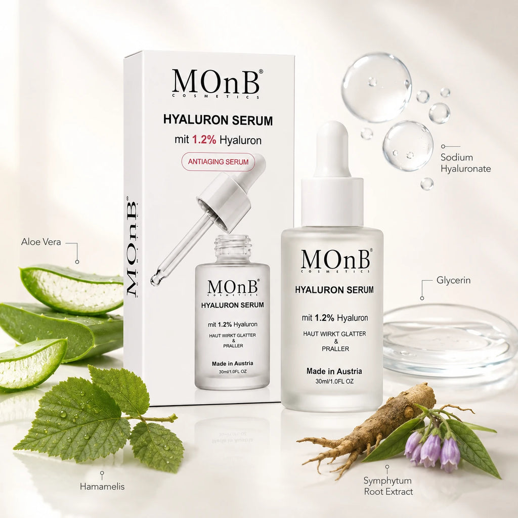 MOnB Hyaluron Serum mit Hyaluron Aloe Vera Glycerin und pflegenden Inhaltsstoffen