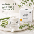 MOnB Bakuchiol PureSkin Repair Cream mit Aloe Vera, Teebaumöl und pflegender Creme-Textur für problematische und zu Unreinheiten neigende Haut